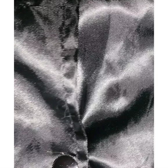 Disney Vtg 80s Sz XL MGM Studios Black Satin Bomber Jacket Embroidered Silver - Picture 7 of 10